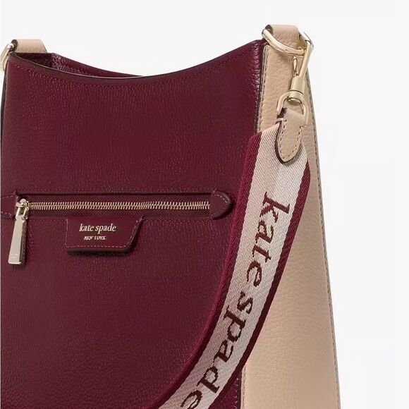 Kate Spade Hudson Colorblock Messenger Bag in Cherry Juice - Picture 3 of 11